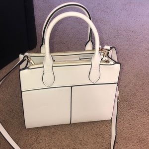 Faux leather satchel
